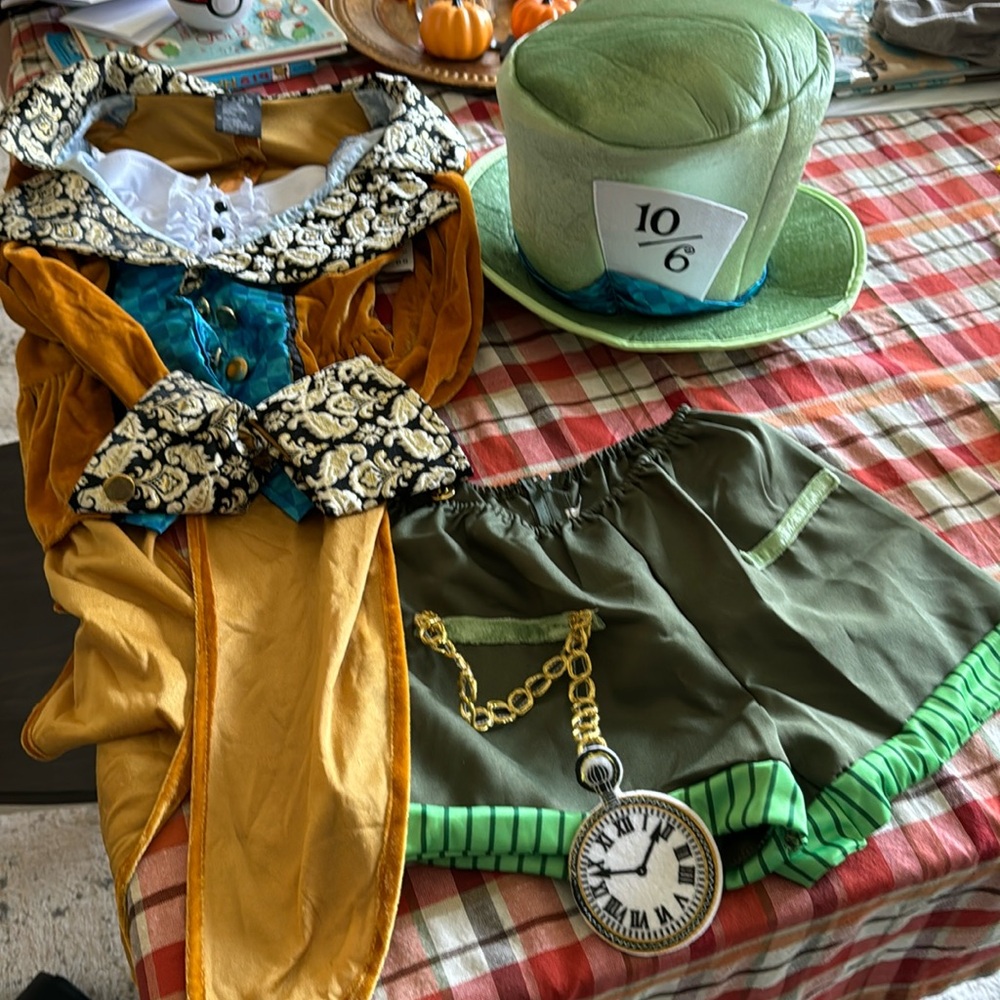 Leg Avenue Green and Gold Mad Hatter Costume Set